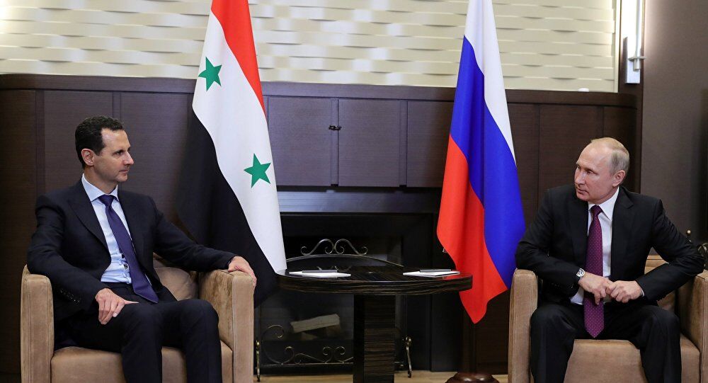 普京在索契会见叙利亚总统阿萨德